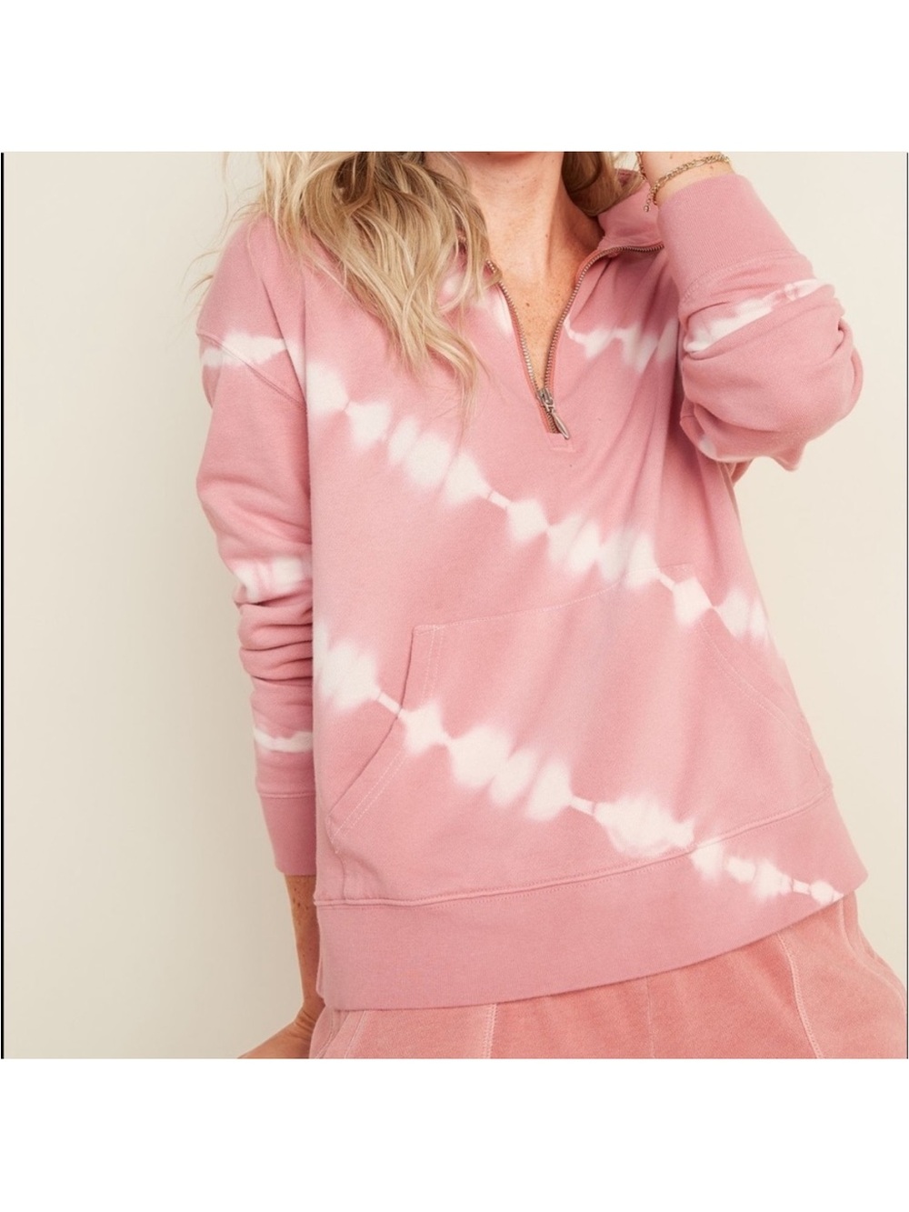 Old Navy Tie-Dye Half-Zip Pullover Sweatshirt